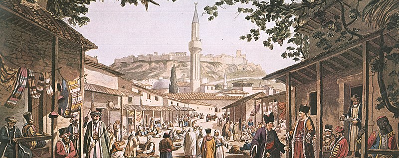 Bazar of Athens (Edward Dodwell, 1821)